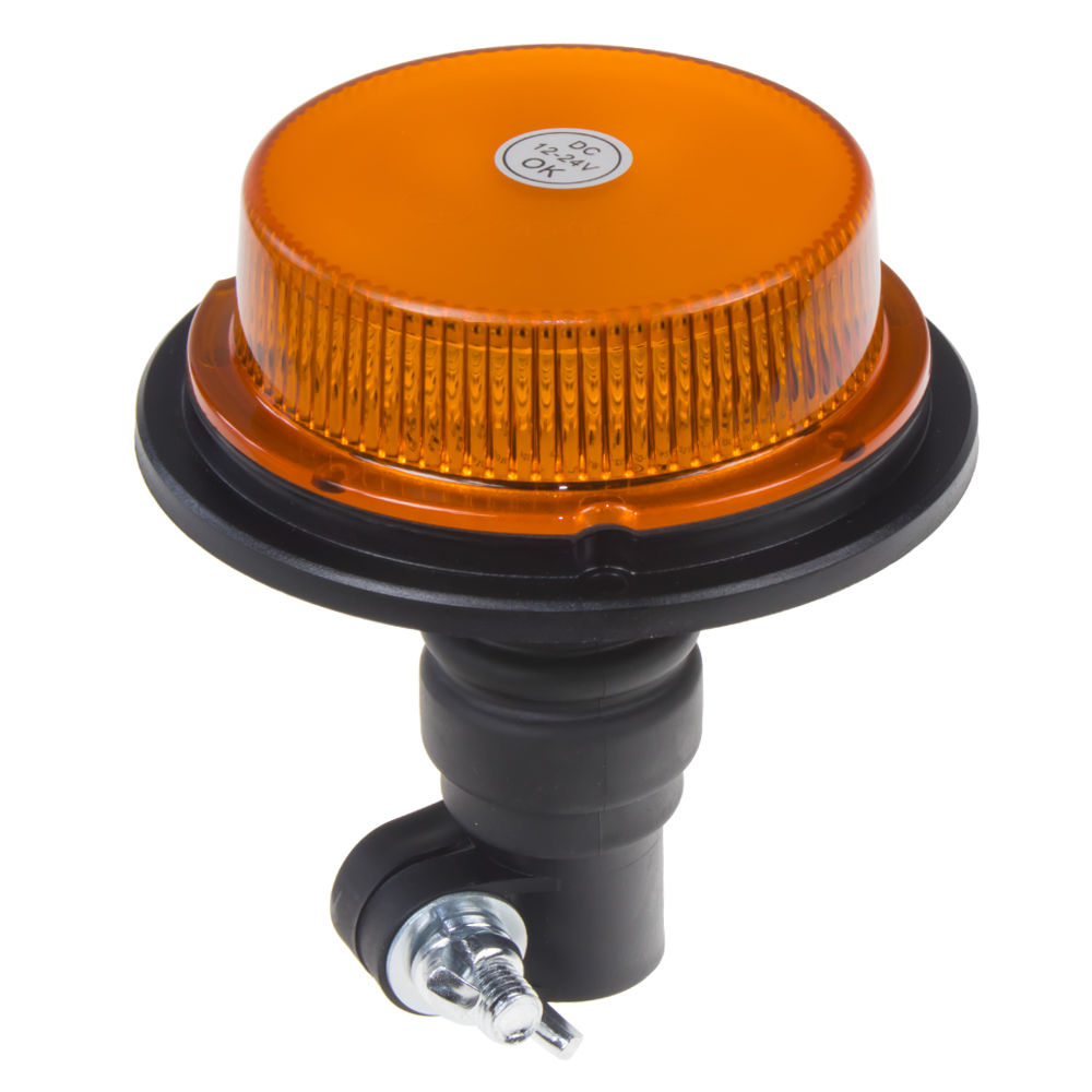 LED maják, 12-24V, 18x1W oranžový, na držák, ECE R10